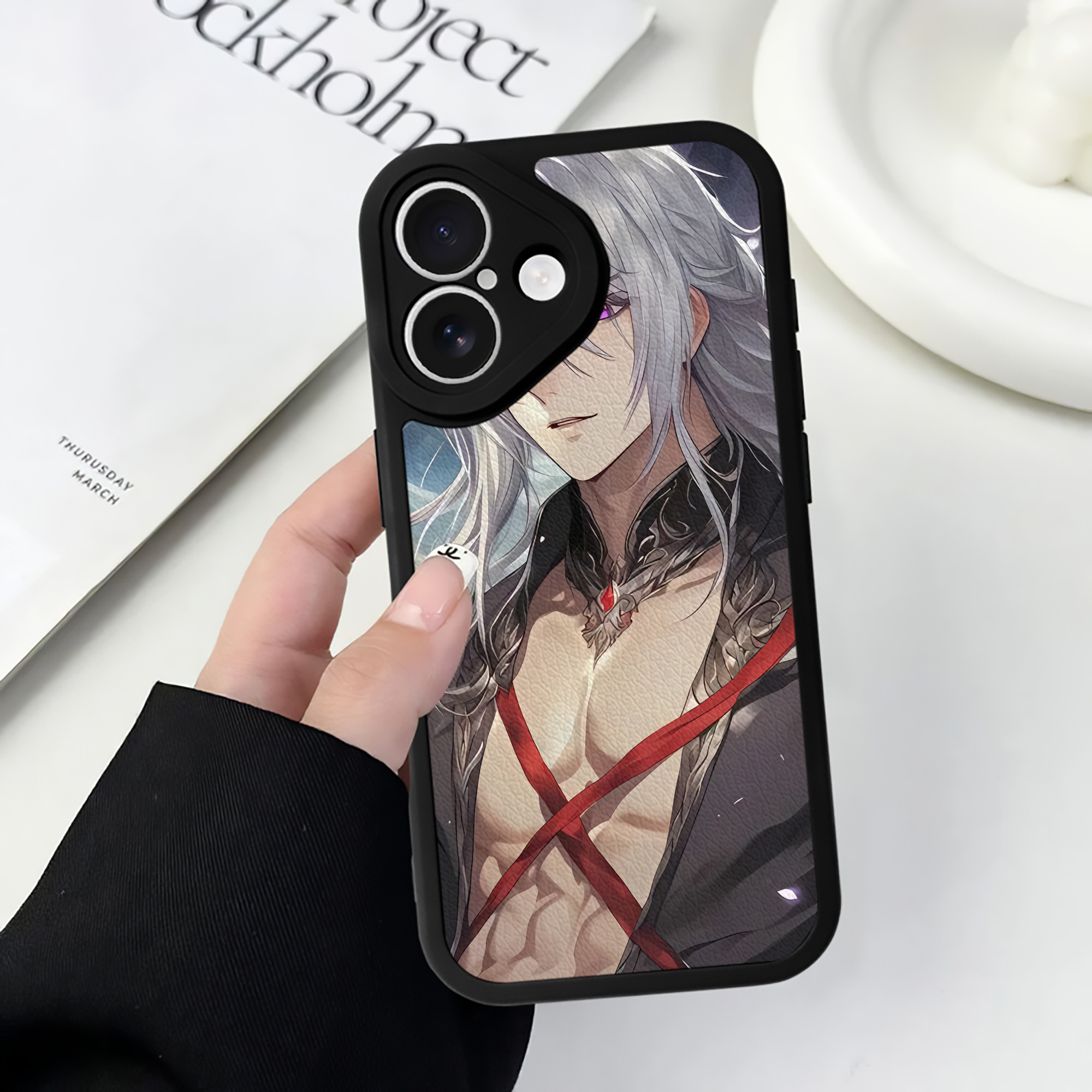 （画像用） 刀剣乱舞 Touken Ranbu 【iPhone 16シリーズ対応】シリコンスマホケース（レザー調） 材質：シリコン